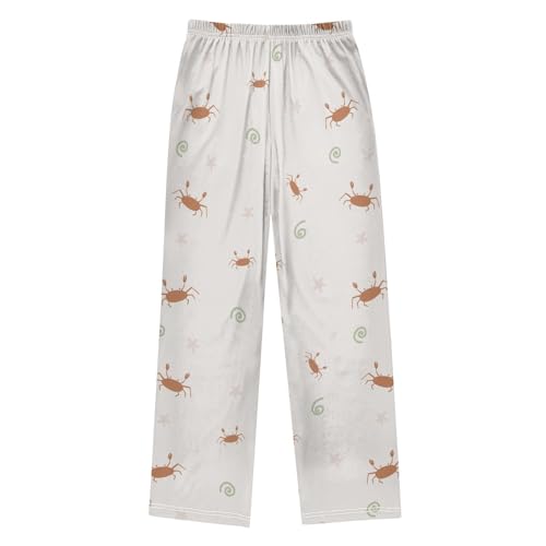 Crab and Star Boys Pants Boys Athletic Pants Long Pant for Boywith Pockets Wide-Leg Size 6-14Y2