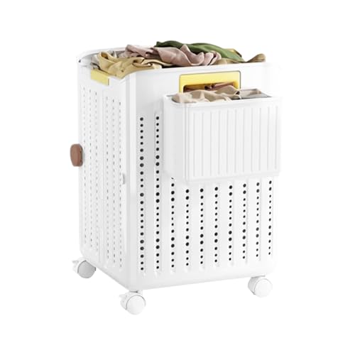 Panier à linge à roulettes pliable et bac de rangement pour espaces étroits - 8