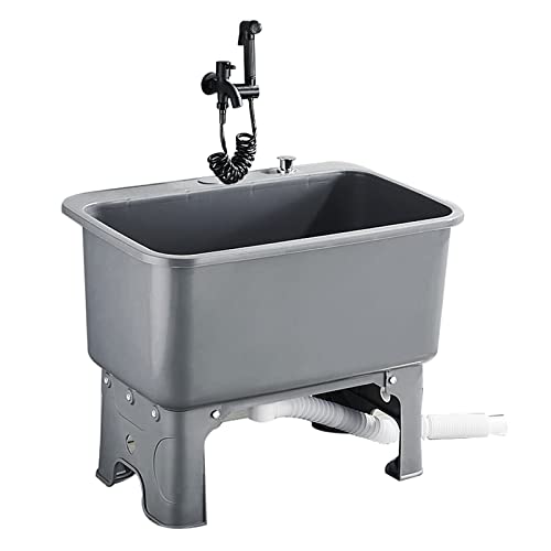 Évier de nettoyage de sol avec pistolet pulvérisateur et cuve PP haute densité