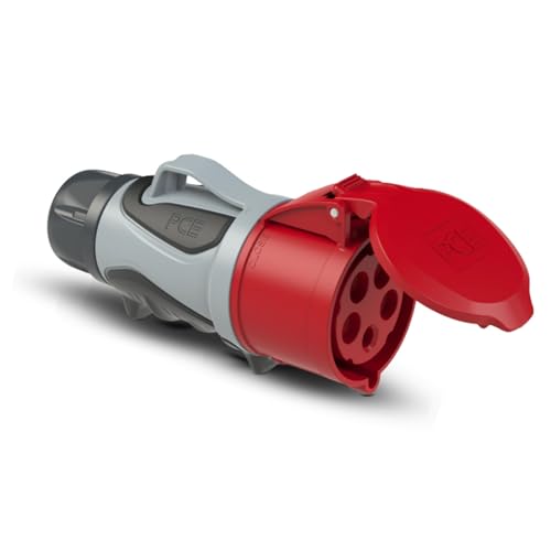 PCE 2253-6tt CEE-Kupplung 32A 5-polig 400V 6h IP54 GRIP TT | Industriestecker gerade mit schraublosâ€¦ – Miniatur