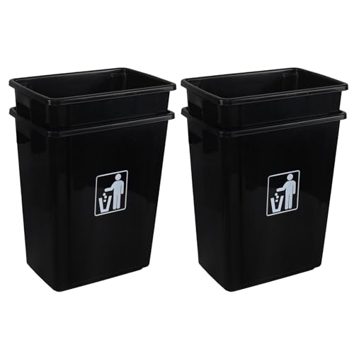 Canecas de basura rectangulares de plástico, 10 galones, pack 4 miniatura 7