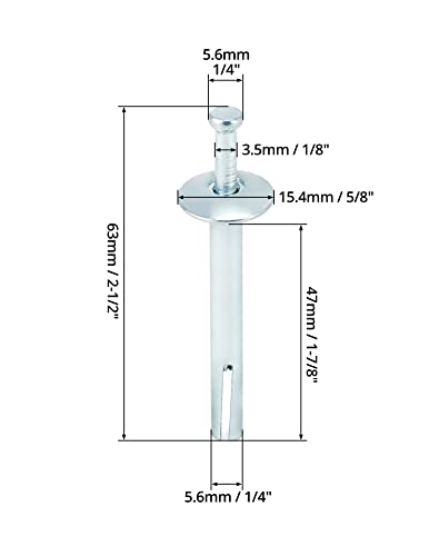 Qwork Anchor Kit, 1/4" X 2" Steel Hammer Drive Nails In Anchor, (100 Per Box) #TOP5