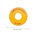 OUNONA 8pcs Caution Emergency Stop Sticker Warning Label Industrial Stickers Safety Sign Emergency Stop Indicator Decal