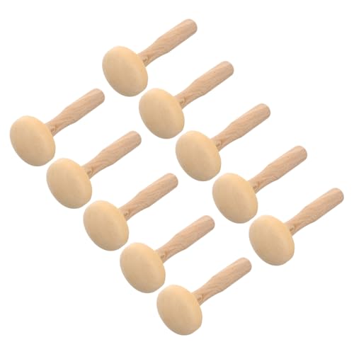 VILLCASE Art Printmaking Tool 10pcs Wood Roller Pottery Rubbing Roller for DIY Painting Supplies