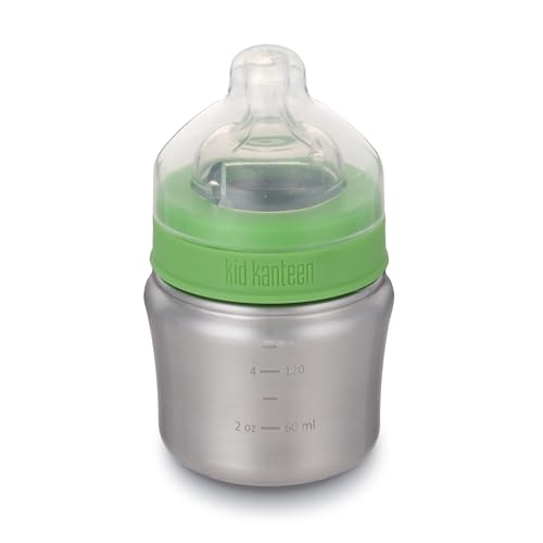 Image of Klean Kanteen Kid Baby Bottle with Lid, Brushed Stainless, One Size/5 oz