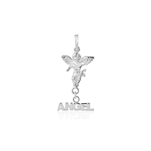 Preisvergleich Produktbild ORDO Diamonds® Kleiner Engel, Silber 925, Damenanhänger, polierte Oberfläche, Silberanhänger 925, Aufschrift Angel, gepunzt, 2.2g