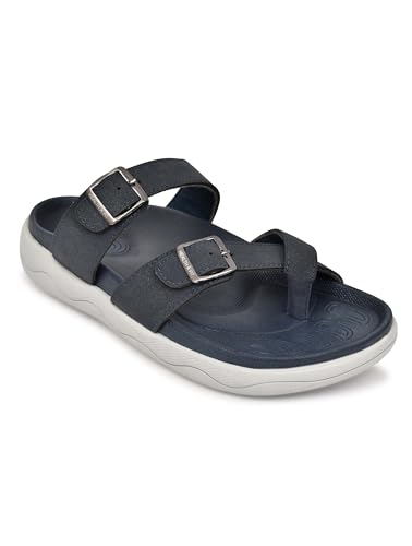Image of HEALTH FIT Extra Soft Premium Classic Cushion Sliders /with Adjustable Buckle Strap & Light Weight Anti-SkidWaterproof Luxurious Slippers for Men's HF119