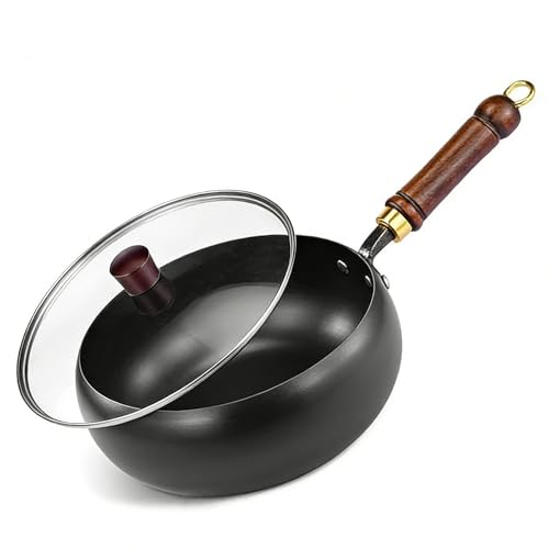 Wok japonés de hierro fundido con tapa 28x28x10.5cm miniatura 1
