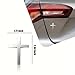 3D Christian Cross Car Decal - Metal Jesus Stickers for Cars, Trucks, SUV, Bible Religious Auto Emblem, Waterproof Chrome Silver Adhesive Backing (Silver*2) (Silver)