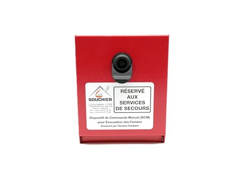 Coffret de Protection Métallique pour Déclencheur Manuel – Boîtier Rouge Anti-Vandalisme –...