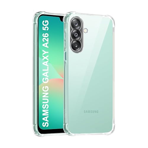 Image of CEDO Samsung Galaxy A26 (5G) Bumper Case | Soft Jel Flexible Thin Full Protection Shock Proof Clear TPU Back Case Cover for Samsung Galaxy A26 (5G) (Transparent)