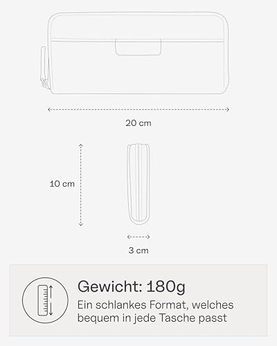 Kapten & Son Geldbörse Damen | Bergen Pro Wallet Large Greige | Damen Portemonnaie Groß Grau | Geldbeutel mit 14 Kartenfächern & Kleingeldfach | 10x 20x3 cm – Bild 6