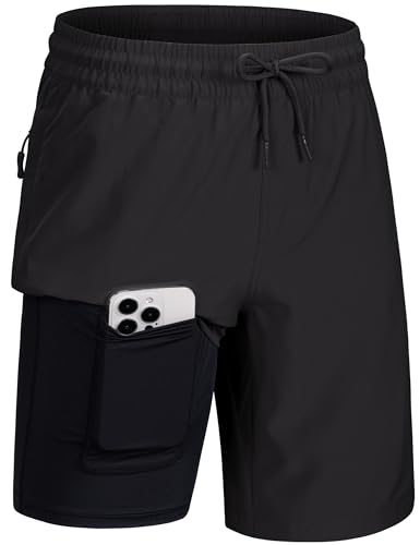 MAGCOMSEN Men's Swim Trunks with Compression Liner 9