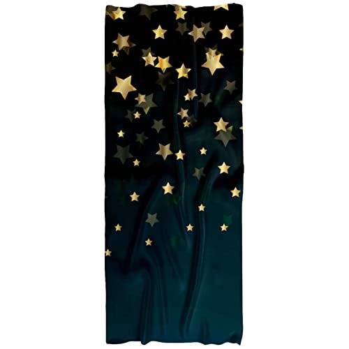 Foulard écharpe légère femme étoiles dorées multicolore toutes saisons