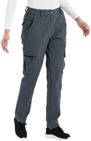 （23:30時点） [YSENTO] トレッキングパンツ レディース 秋冬 登山ズボン ライトトレッキングパンツ ハイキング アウトドアウェア 防寒ズボン 防風 裏起毛 撥水 吸汗速乾 無地 UVカット 山ガール ウェア ダークグレー M