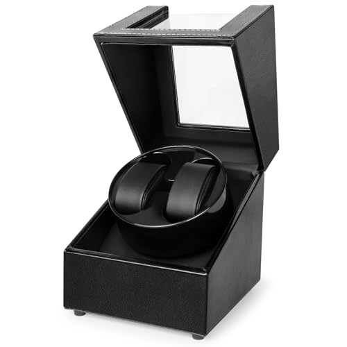 CORIEOSD Double Watch Winder Automatic Watch Winder for Women\'s and Men\'s with Quiet Motor Watch Winder Box for Automatic Watches