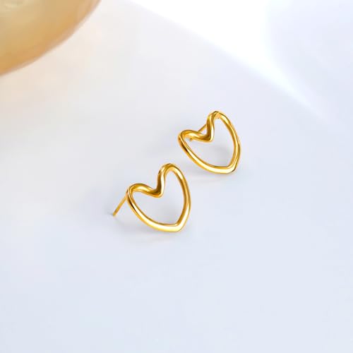 Image of Rubans Demi Fine Stainless Steel Stud Earrings Daily Gift for Women & Girls