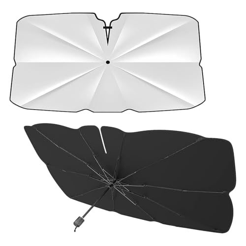 🚗【Versione aggiornata del parasole】 Parasole per parabrezza auto per Chevrol𝘦t Cruze Hatchback(2011-),nuovo design con bordo a farfalla, senza cuciture, ombrello spesso, realizzato in lega di alta qualità, qualità rinforzata, durevole, asse di rotazione a 360°, posizionamento più flessibile, migliore protezione della tua auto.