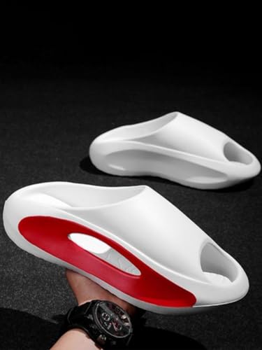 Men's Summer Colorblock Hollow Out Design Slippers Casual Outdoor Beach Walking Slides for Daily & Back To School House Shoes Indoor Outdoor Footwear Slip on Shower Sandals No Slip Chunky Soft Sole3