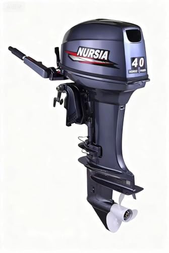 NURSIA 40HP Outboard Motor, 2-Stroke Electronic start-up,Electric hydraulic lifting,Marine Engine,...
