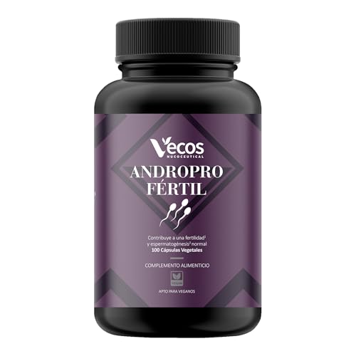 AndroPro Mejora la Fertilidad Masculina | Suplemento con Maca, L-Carnitina, Coenzima Q10 y Vitamina C y E | Aumenta el Libido y la Calidad del Esperma en Hombres