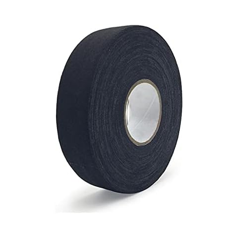 UKUSI Hockey Stick Tape, HandleTape 2.5cm*25m Racket Grip Polyester-Cotton Field Hockey Stick Grip Tape Suitable for Hockey Squash Racket Badminton Grip Skipping Rope Fishing Rod (Black) Cover