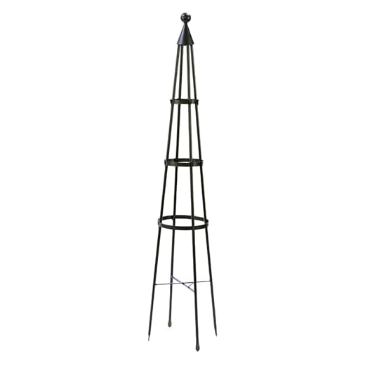 ACHLA 61-inch Wrought Iron Garden Obelisk