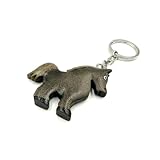 JA Horse Holz Schlüsselanhänger Pferd Pferdchen Pony Reiten handgemacht Geschenk für Pferdeliebhaber, Mädchen und Reiter (Stehendes Pferd - schwarz)