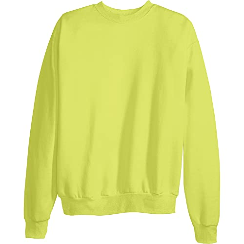 Hanes Men's EcoSmart Sweatshirt, safety green, Small - image 5