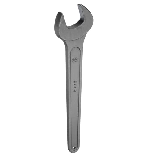 HARFINGTON Single Open Ended Spanner Wrench 38mm (1 1/2-inch) Thicken Carbon Steel Open End Wrench Tool for Automotive Repair and Furniture Assembly Grey