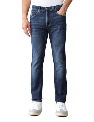 Image of U.S. Polo ASSN. Denim Jeans for Men - Slim Tapered Fit, Mens Jeans for Office & Regular Wear