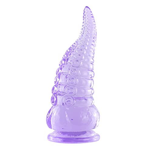 17.5cm Godemiché Tentacule Violet avec Ventouse Puissante,Godemiché Octopus Sex Toy pour Femme et Homme