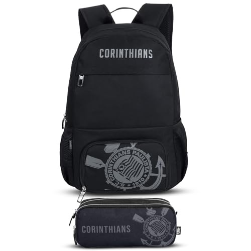 Kit Escolar Mochila De Costas Estojo Corinthians Timão