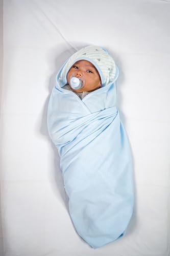Image of RATIVE The 6-Giftsets for 0-3 Months Newborn Essentials Must Haves Baby Towel with Hood Mittens Cap Booties Shirt and Shorts (Blue-1)
