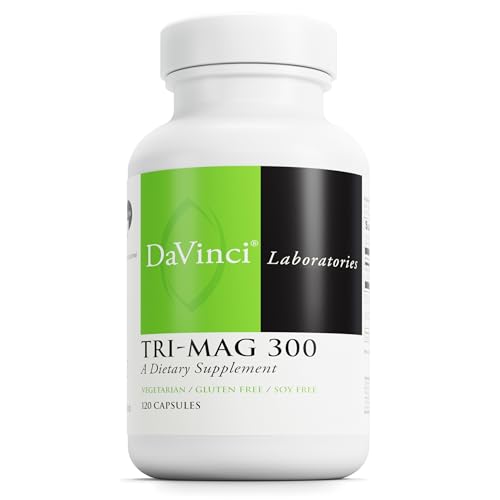DAVINCI Tri-Mag 300 - Triple Complex with Magnesium Glycinate Taurinate & Malate - Calm Magnesium Supplement for Sleep - Nerve Support Formula - 120 Capsules (30 Servings)