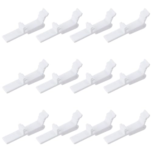 hobbyme 12 Pcs White Vertical Blinds Valance Clip,POM Material Curtain Decoration Cleat Fittings Cover Holder Bracket for 1-1/2