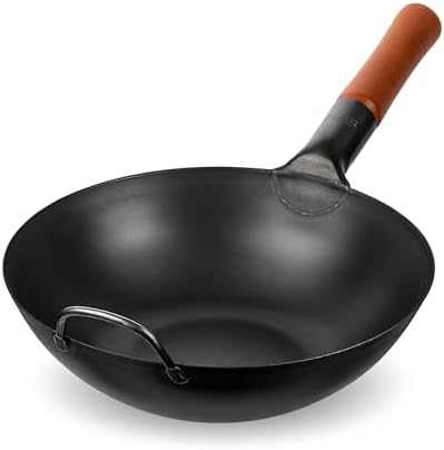YOSUKATA Carbon Steel Woks and Stir Fry Pans 30 cm - Traditional ...