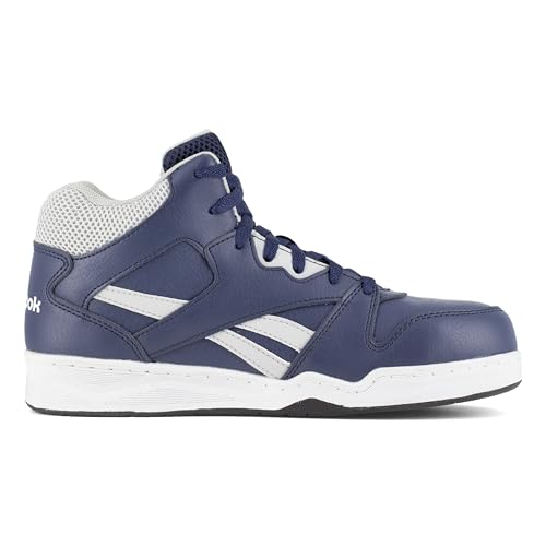 Image of Reebok Men's BB4500 Work High Top Work Sneaker Composite Toe Slip Resistant Navy /Grey Wide Size 15 Men