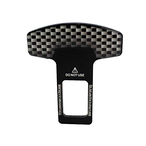 Carrfan Clip de Hebilla del cinturón de Seguridad del automóvil de Fibra de Carbono Car-Styling 1pcs Universal Vehículo montado