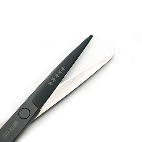 6.0 Inches Hair Cutting Scissors Set With Combs Lether Scissors Case,Hair Cutting Shears Hair Thinning Shears For Personal And Professional (Matt Black) #TOP6