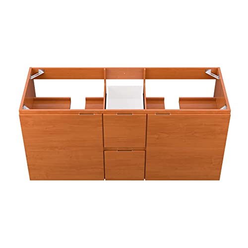 Modway Eei-5883-Che Scenic 48" Double Wall-Mount Bathroom Vanity Cabinet, Cherry Walnut #TOP3