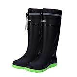 [GHSDQ] レインブーツ メンズ 完全防水 レインシューズ 軽量 ロング グリーンA 無地 梅雨 台風 釣り 26.5cm 花見 防滑 通勤 作業用 アウトドア 雨靴 大きいサイズ シューズ ラバー ブーツ 靴 長靴 雨具 防水 雨 雪 台風 おしゃれ 釣り カーデニング