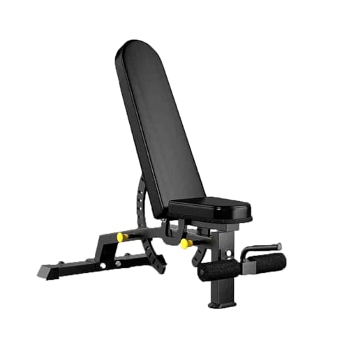 Banco de pesas plegable, equipo de gimnasio for el hogar, banco profesional for press de banca, tablero de abdominales, respaldo ajustable en 13 posiciones(Black)