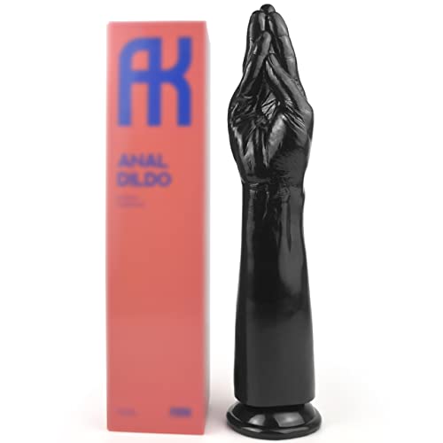 FAAK Consolador XXL de fantasía para pajas,Dildo de masturbación de dedo realista insertable de 13'' para una sensualidad más profunda,Juguetes eróticos fetiche para el orgasmo vaginal y anal (negro)