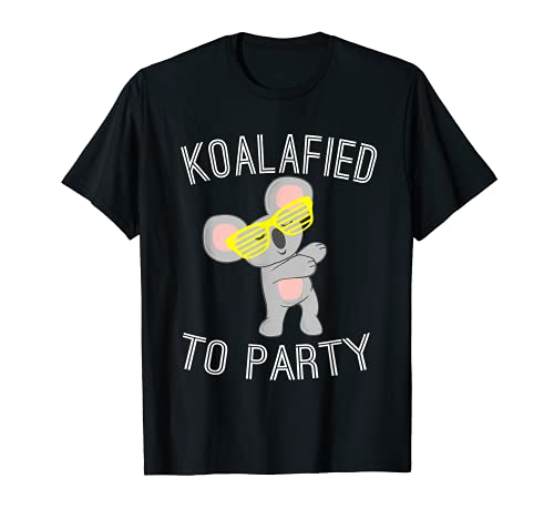 Koalafied to Party Dabbing Koala Bear Funny Cute Animal Pun T-Shirt