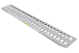CHORUS Rampa di Carico per Rimorchio 150 cm Portata 120 kg, Pedana Antiscivolo in Acciaio Zincato Spessore 1,5 mm per Caricare Tosaerba, Quad e Scooter su Pianale
