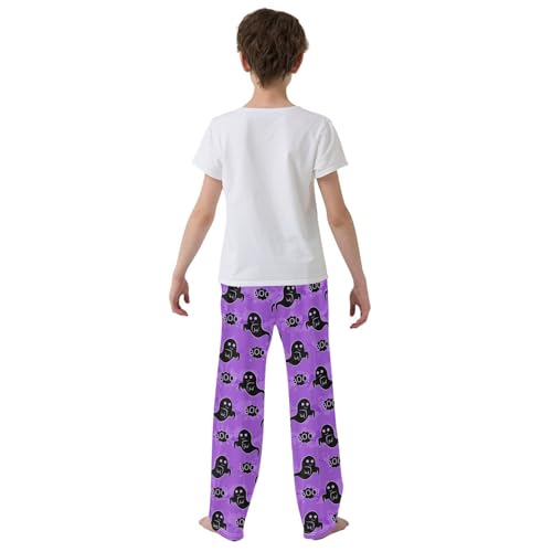 ZZXXB Devil Boo Boys Long Pants Soft Trousers Elastic Waist Kids Lounge Bottoms with Pockets S-XL3