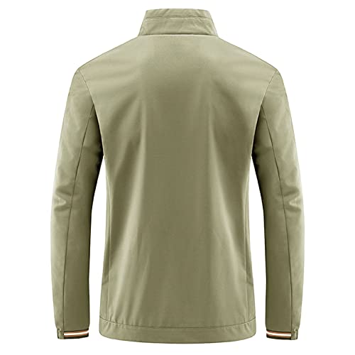 Chaqueta casual para hombre caqui talla XL miniatura 3