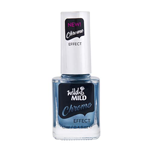 Wild&Mild CH02 4-Give Me - Smalto per unghie, effetto cromato, colore: Azzurro