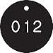 Numbered Tag, 1-1/4"H, 1-1/4"W, PK100